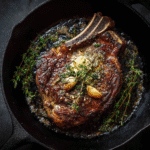Cote de boeuf in skillet