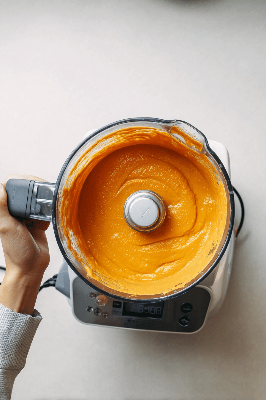 Thermomix Gazpacho Base Blended Smooth Blended Thermomix Gazpacho in mixing bowl